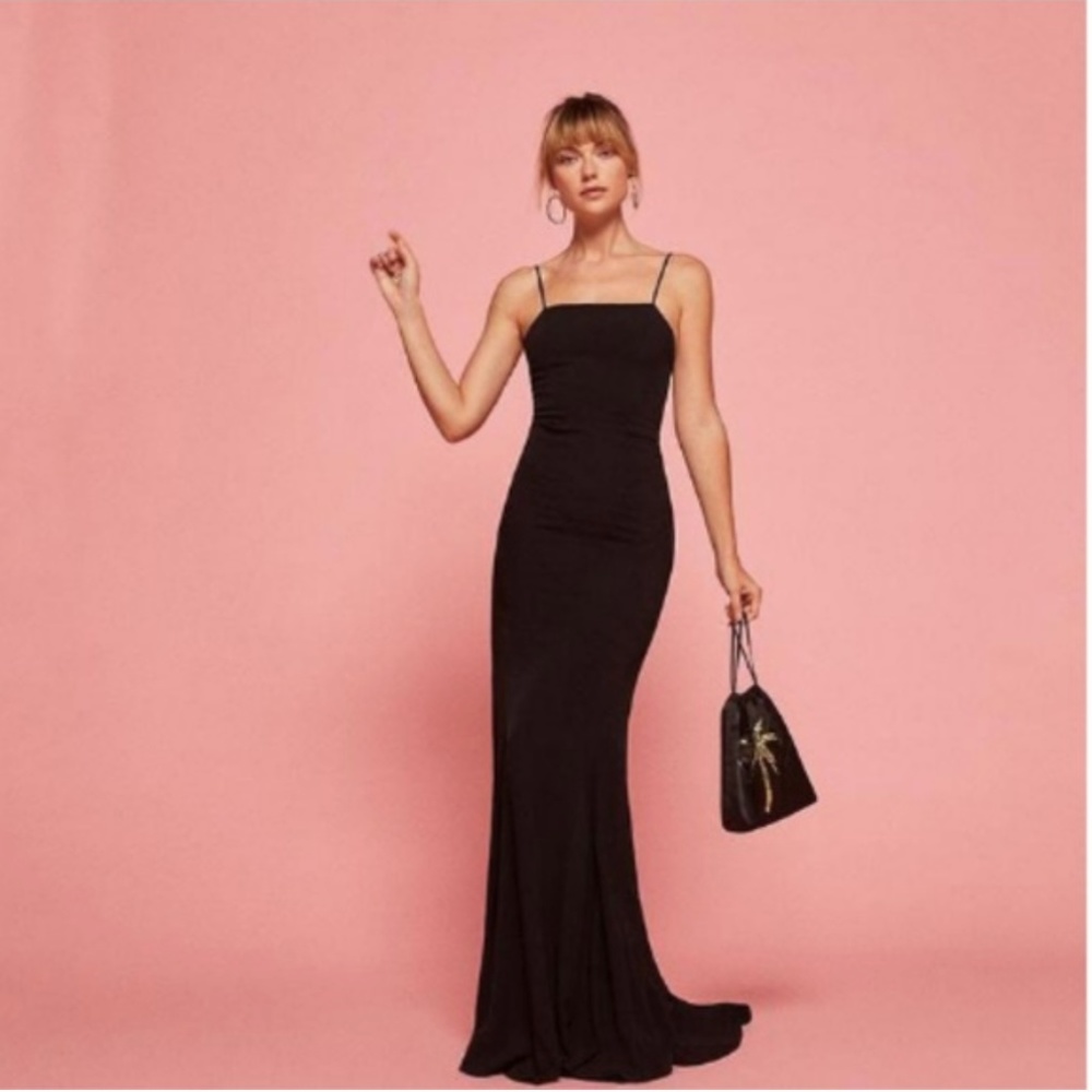 NWT Reformation black Dalia Dress sz. 4